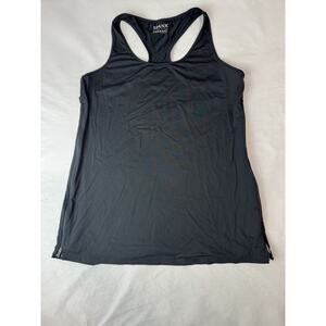 Spanx Transformation Tank Top Black Dual Side Zipper Moisture Wicking NWOT Large